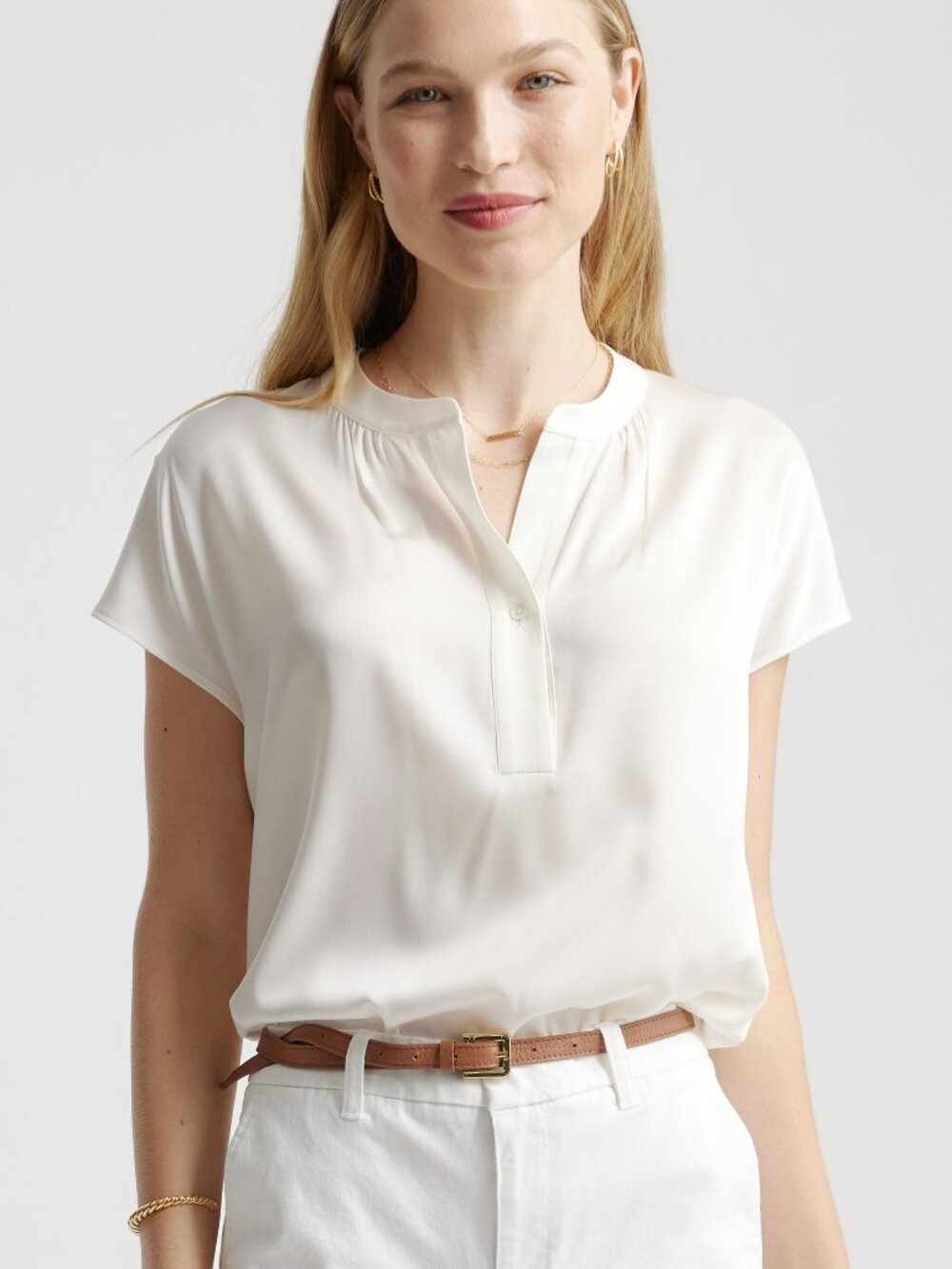 Quince Stretch Silk Dolman Top
